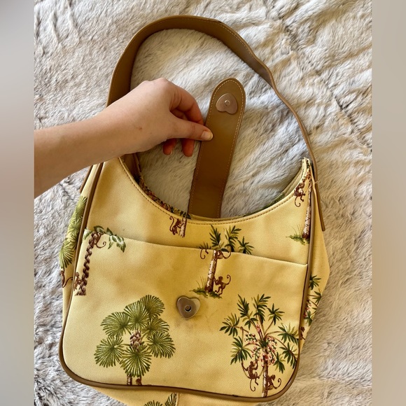 🌴🐒 FESTIVAL TROPICAL CANVAS PALM TREE MONKEY PURSE JUNGLE SHOULDER BAG 🐒🌴 - Picture 4 of 10